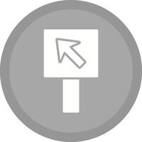 Diagonal Up Left Arrow Icon Design vector