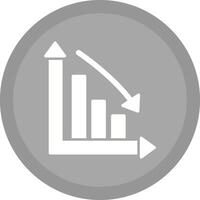 Chart Down Icon Design vector