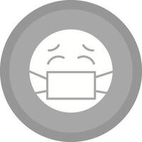 Face with Medical Mask Icon Design vector