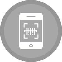 Mobile Scanning Icon Design vector