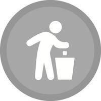 Litter in Bin Sign Icon Design vector