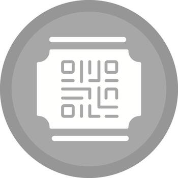 QR Code Ticket Icon Design vector
