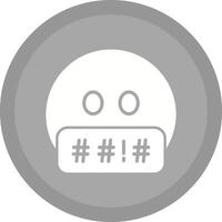 Face with Symbols on Mouth Icon Design vector