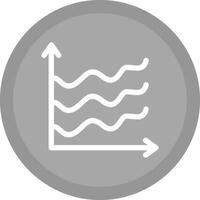 Spline Chart Icon Design vector