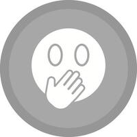 Face with Hand Over Mouth Icon Design vector