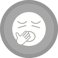 Yawning Face Icon Design vector