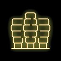 Glowing neon line shish kebab icon on black background vector