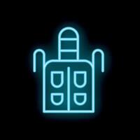 Neon icon of water park slide on black background vector