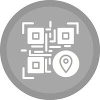 QR Code GPS Icon Design vector