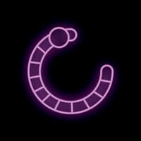 Neon pink loading icon glowing on black background vector