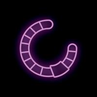 Neon style loading icon showing progress on black background vector
