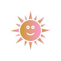 Sun with Face Icon Design vector