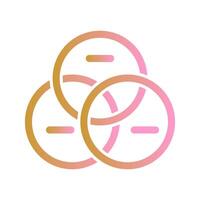 Venn Diagram Icon Design vector