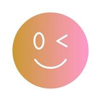 Winking Face Icon Design vector