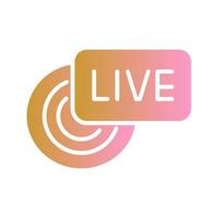 Live Broadcast Icon Design vector