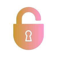 Open Lock Icon Design vector
