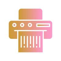 Barcode Printing Icon Design vector