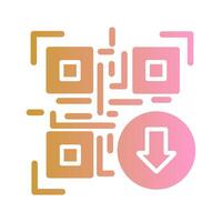 QR Code Download Icon Design vector