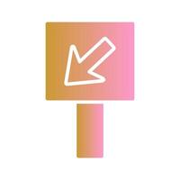 Diagonal Down Left Arrow Icon Design vector