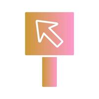 Diagonal Up Left Arrow Icon Design vector