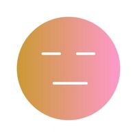 Neutral Face Icon Design vector
