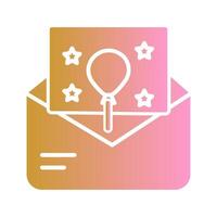 Party Invitation Icon Design vector