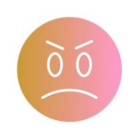 Angry Face Icon Design vector