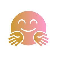 Hugging Face Icon Design vector