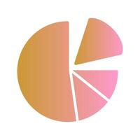 Pie Chart Icon Design vector