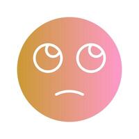 Face with Rolling Eyes Icon Design vector