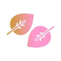 Fallen Leaf Icon Design vector