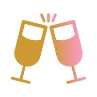 Wine Cheers Icon Design vector