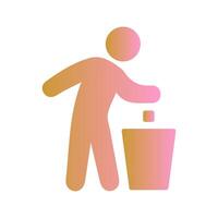 Litter in Bin Sign Icon Design vector