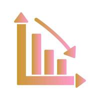 Chart Down Icon Design vector