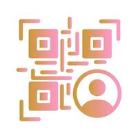 QR Code Contact Icon Design vector