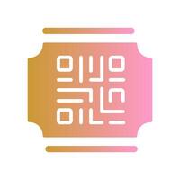 QR Code Ticket Icon Design vector