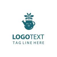 Root And Bloom Plant Pot Logo vector