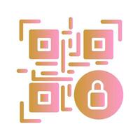QR Code Encryption Icon Design vector
