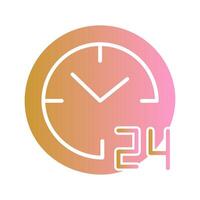 24 Hours Icon Design vector