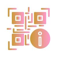 QR Code Information Icon Design vector