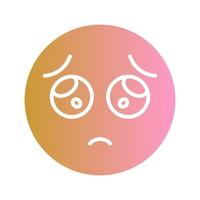 Pleading Face Icon Design vector