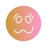 Woozy Face Icon Design vector