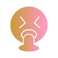 Face Vomiting Icon Design vector