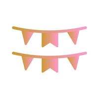 Bunting Flags Icon Design vector