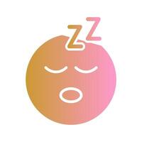 Sleeping Face Icon Design vector
