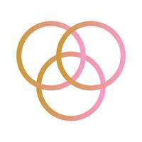 Venn Diagram Icon Design vector