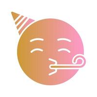 Partying Face Icon Design vector