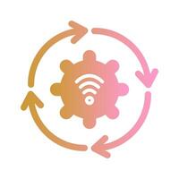 Automated Process Icon Design vector