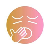 Yawning Face Icon Design vector
