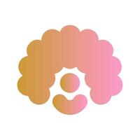 Clown Wig Icon Design vector